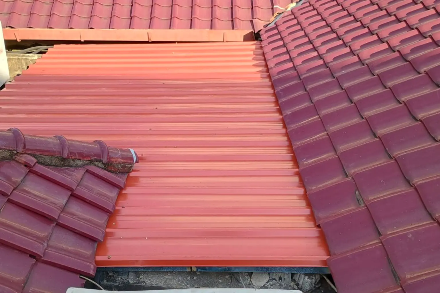 Roof waterproofing membrane work on a bungalow and landed house in Singapore