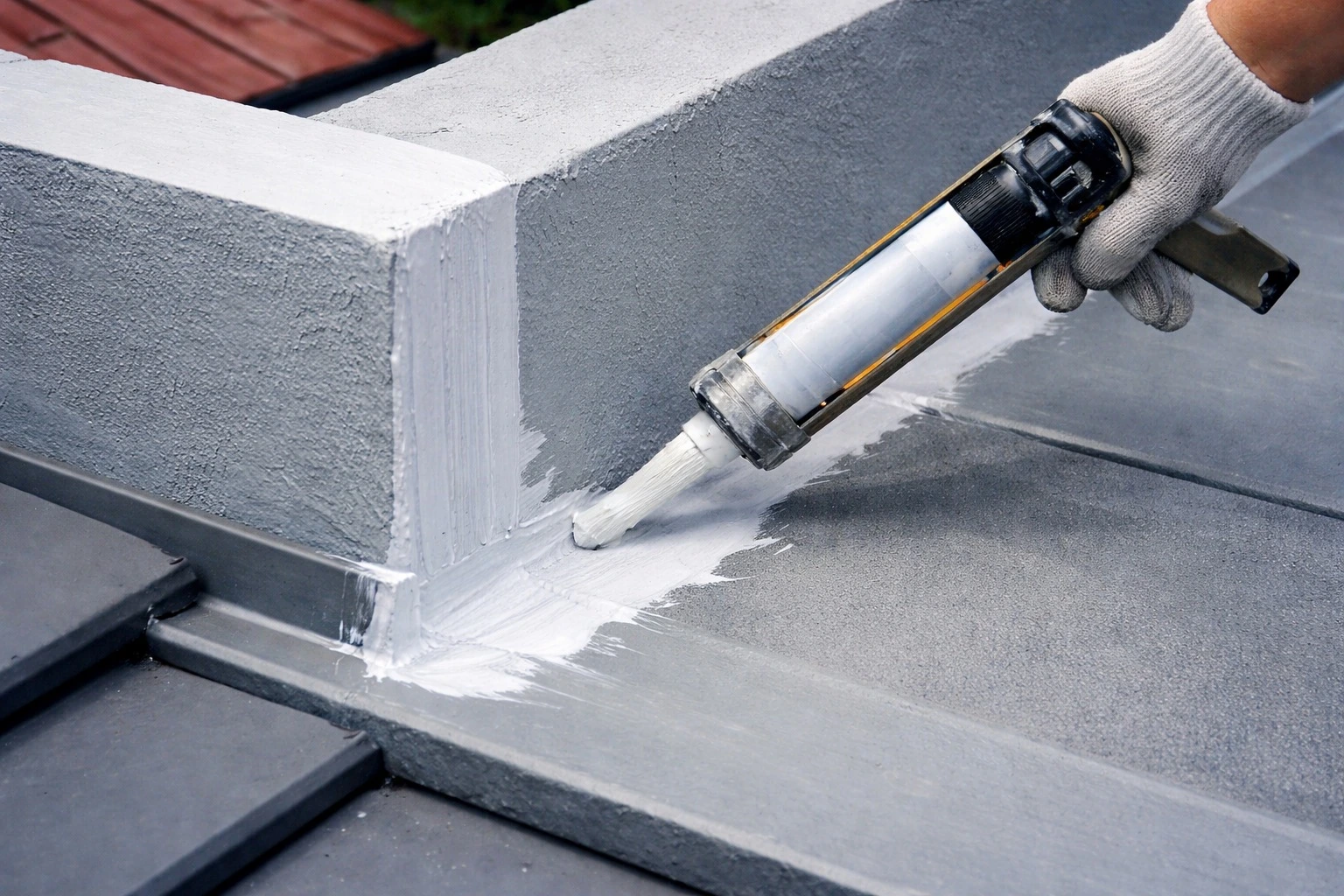 Landed, terrace & bungalow waterproofing: rooftop parapet wall treatment on a landed property in Singapore