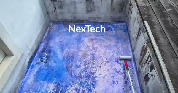 Water seepage from wall Singapore - waterproofing membrane applied by NexTech